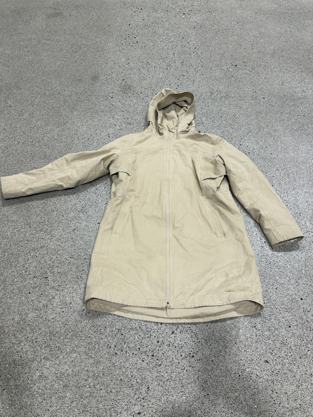 lululemon athletica Cream Hooded Trench Coat